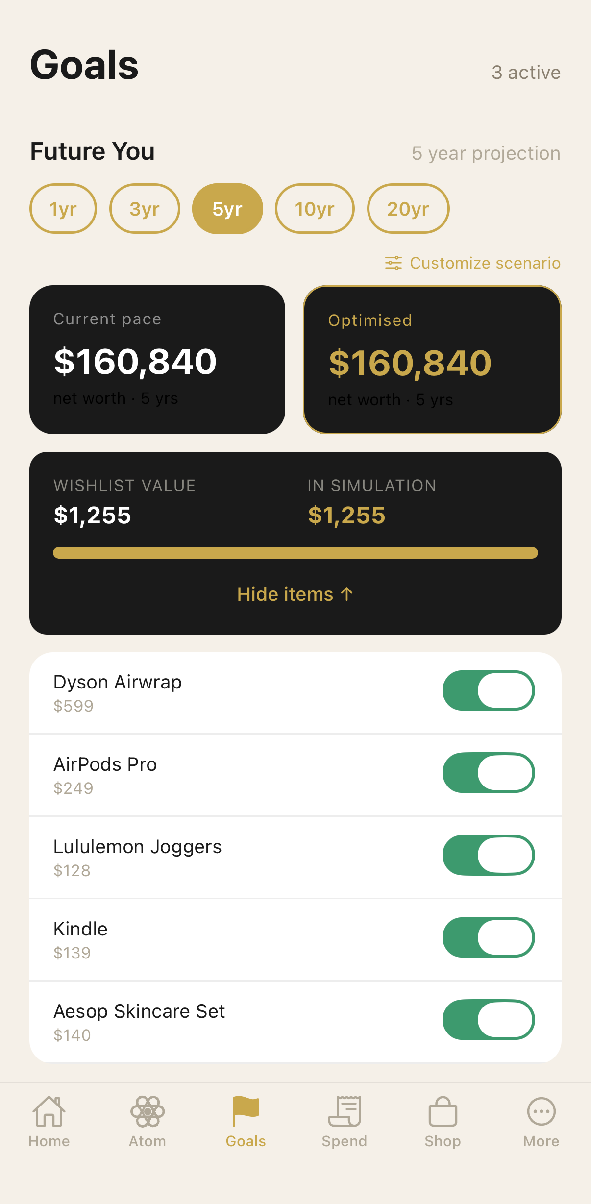 Au Future You Simulator screen